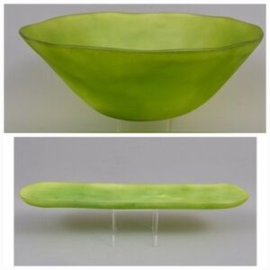 Tina Frey Large Green Resin Tapered Bowl & Tray